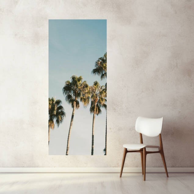 Фото Картина, що світиться, на полотні дерев'яний підрамник - Пальми (Вузький)
