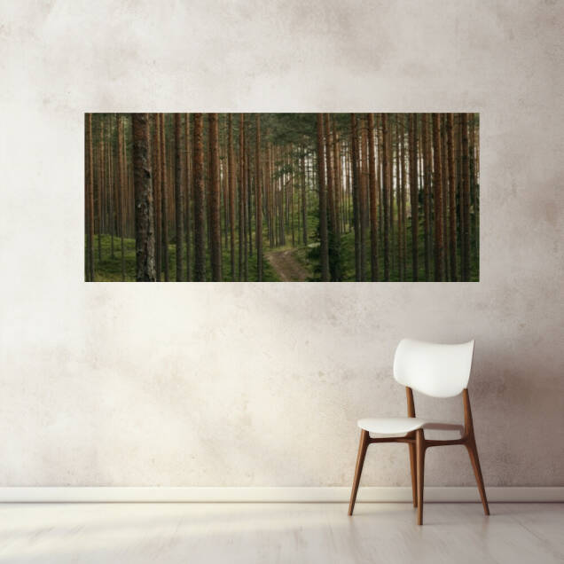 Фото Алюмінієвий профіль - Картина лісового пейзажу (Панорама)