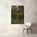 Фото Картина на склі з підсвіткою - Картина лісового пейзажу (Портрет)